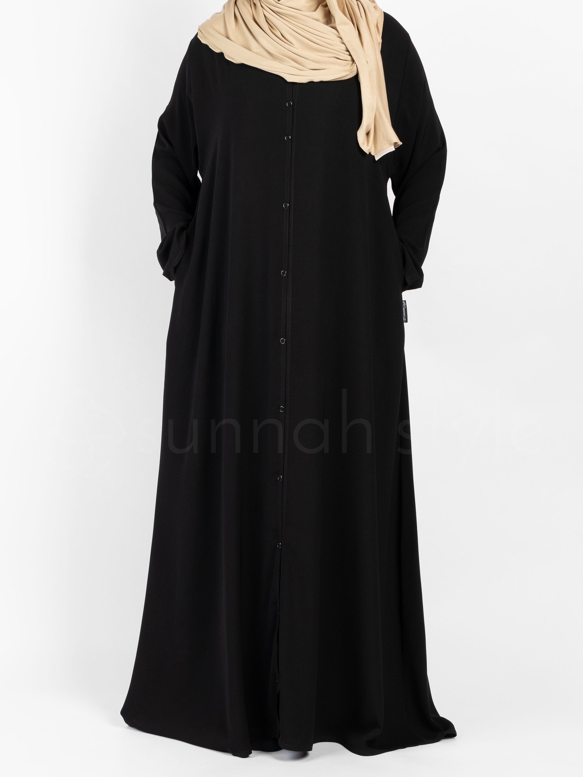 Sunnah Style - Essentials Snap-Front Abaya (Black)
