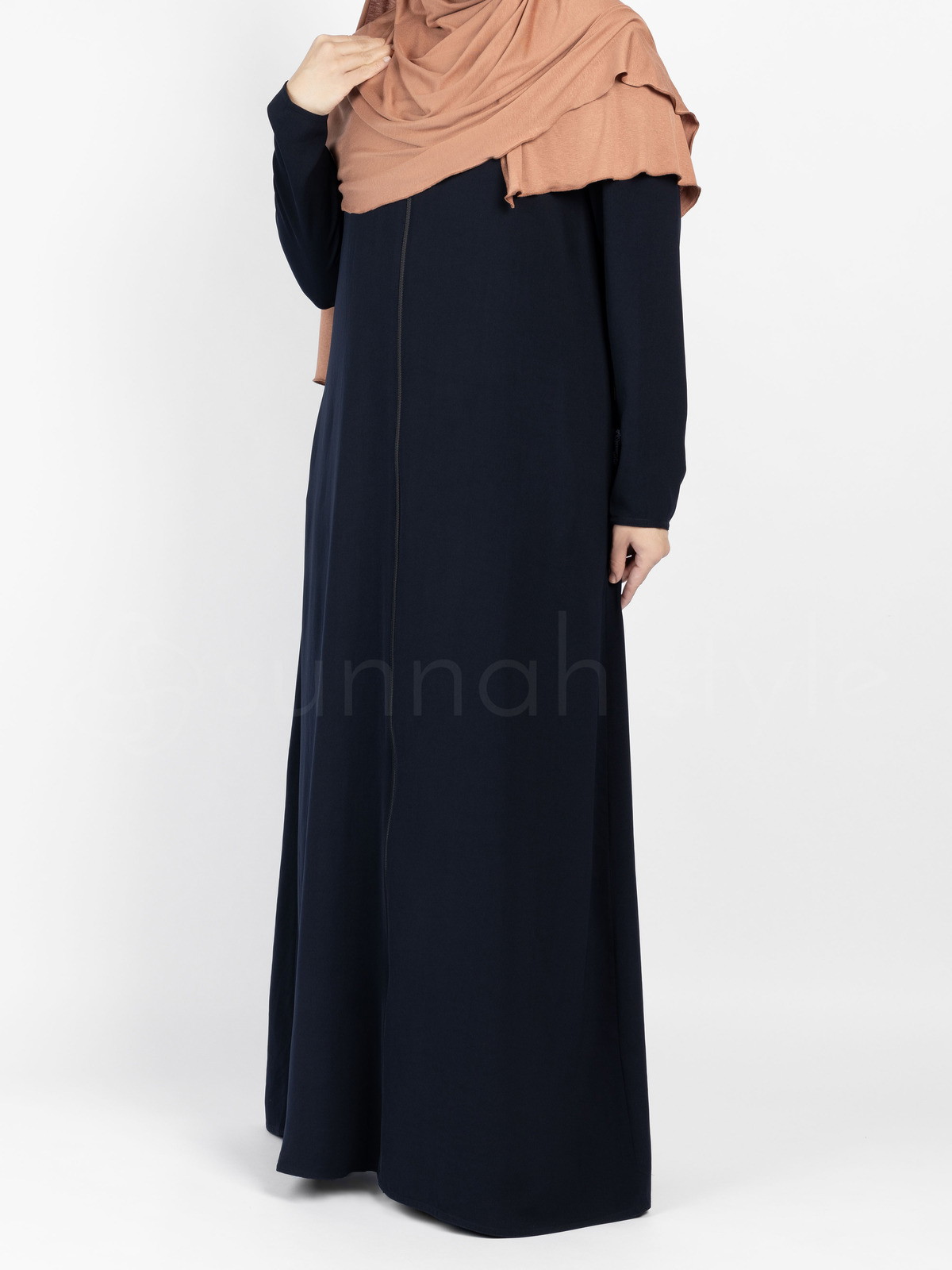 Sunnah Style - Essentials Full Zip Abaya - SLIM (Navy Blue)