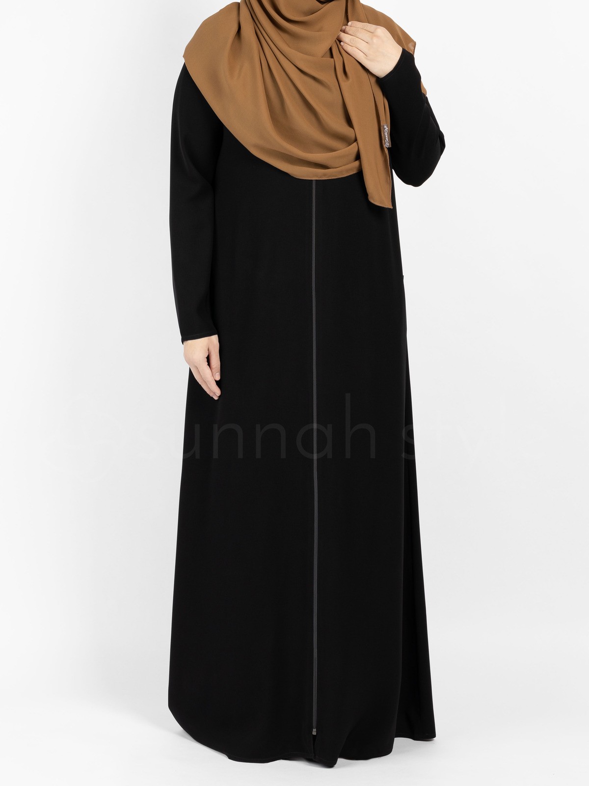 Sunnah Style - Essentials Full Zip Abaya - SLIM (Black)
