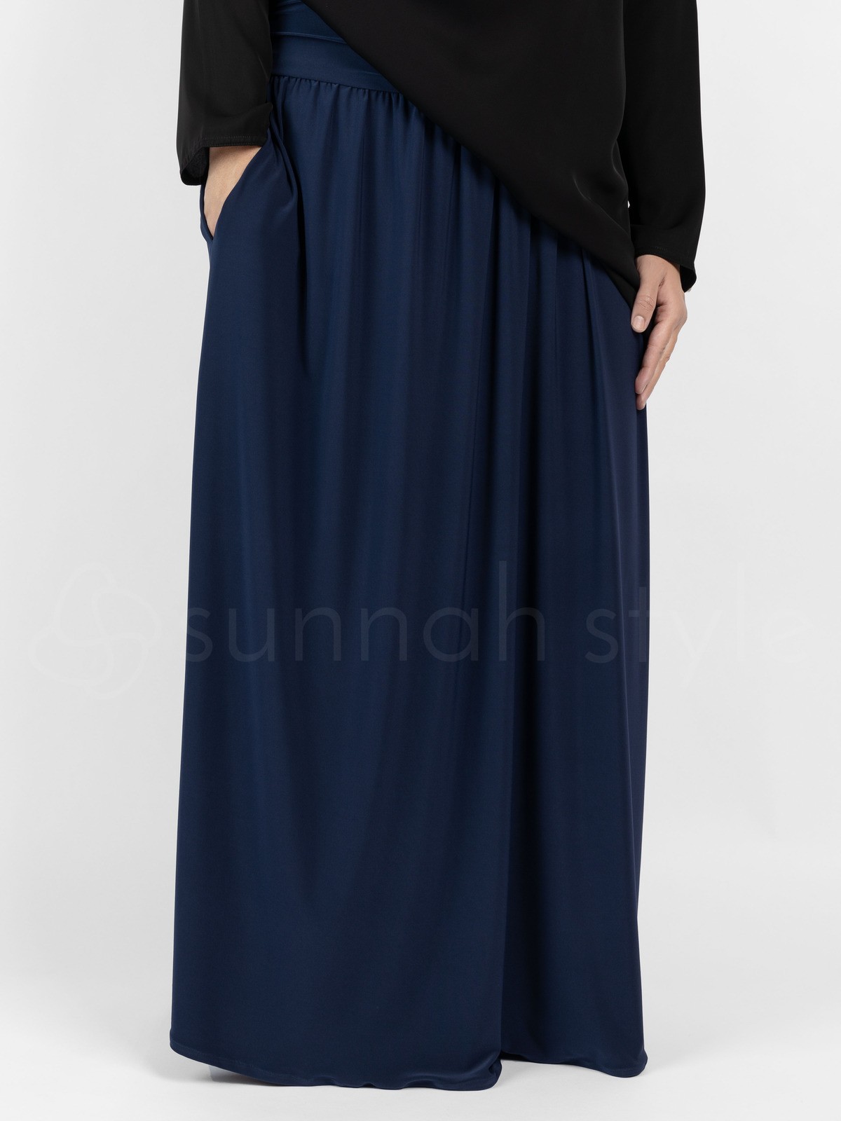 Sunnah Style - Jersey Maxi Skirt (Navy Blue)