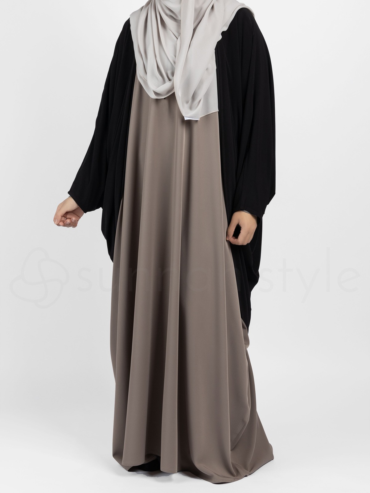 Sunnah Style - Jersey Cocoon Cardigan (Black)