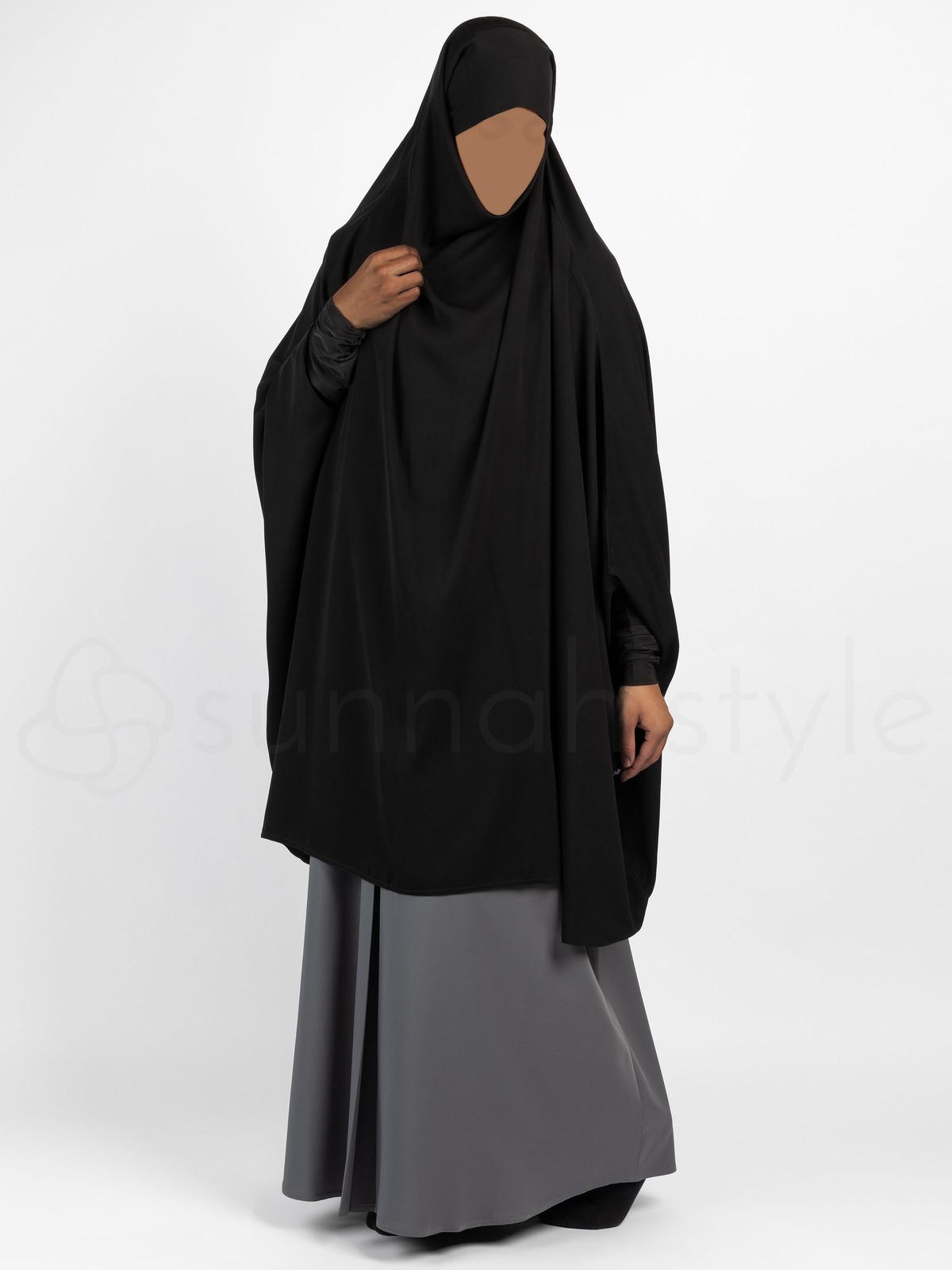 Sunnah Style - Plain Jilbab Top - Knee Length (Black)