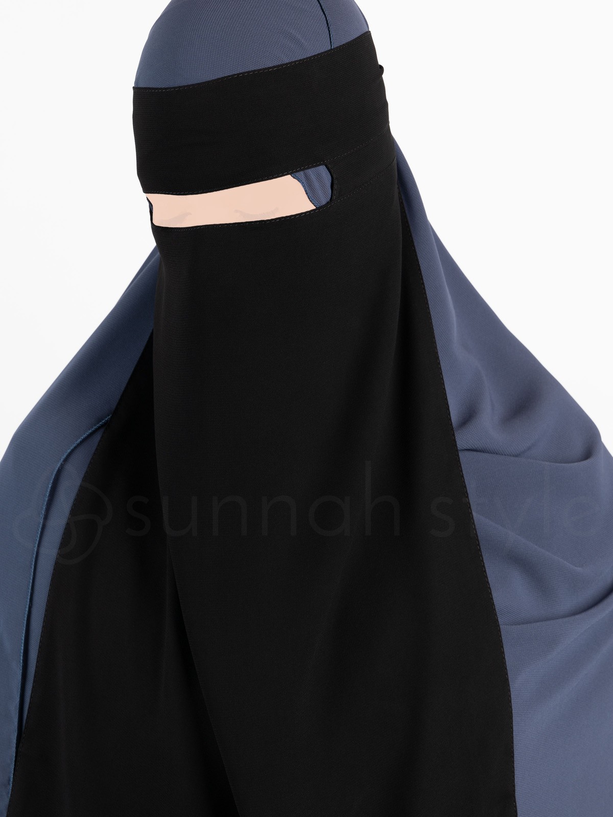 Sunnah Style - Long No-Pinch One Layer Niqab (Black)