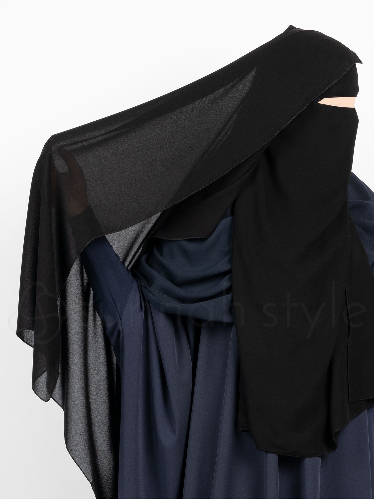 Sunnah Style - Two Layer Plus Niqab (Black)