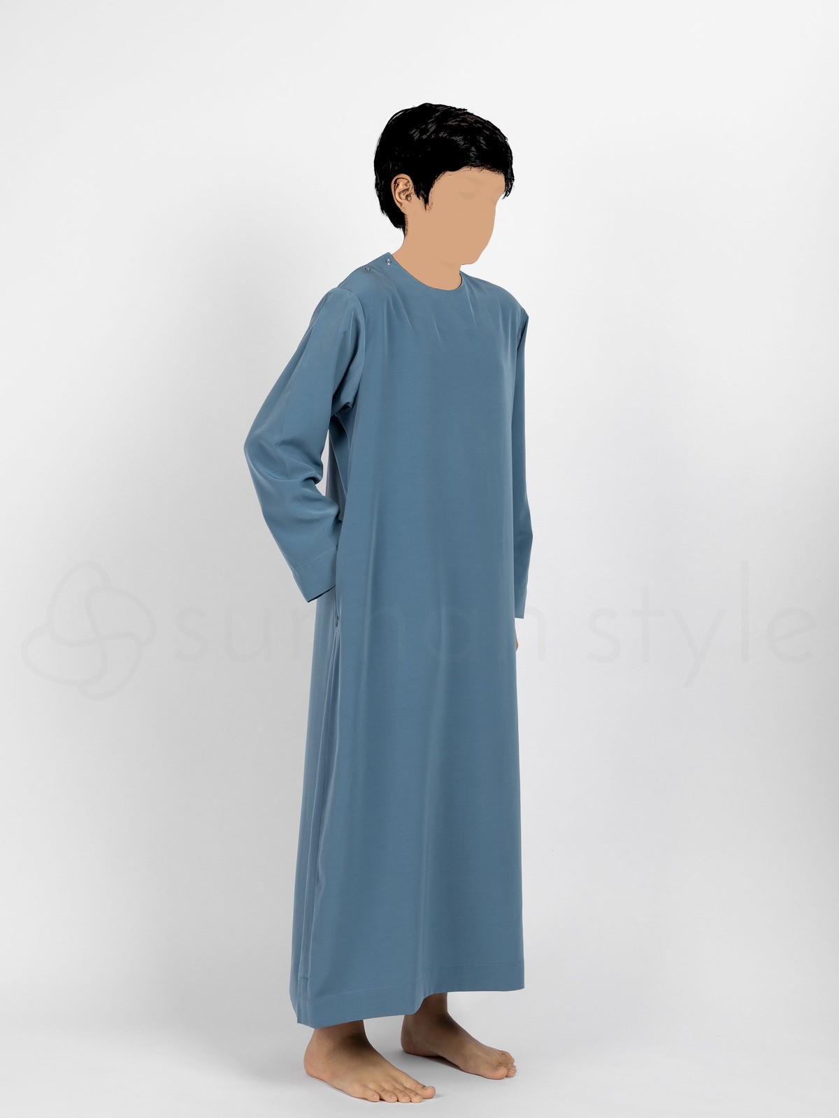 Sunnah Style - Boys Shoulder Snap Thobe - Teen (Sky Blue)