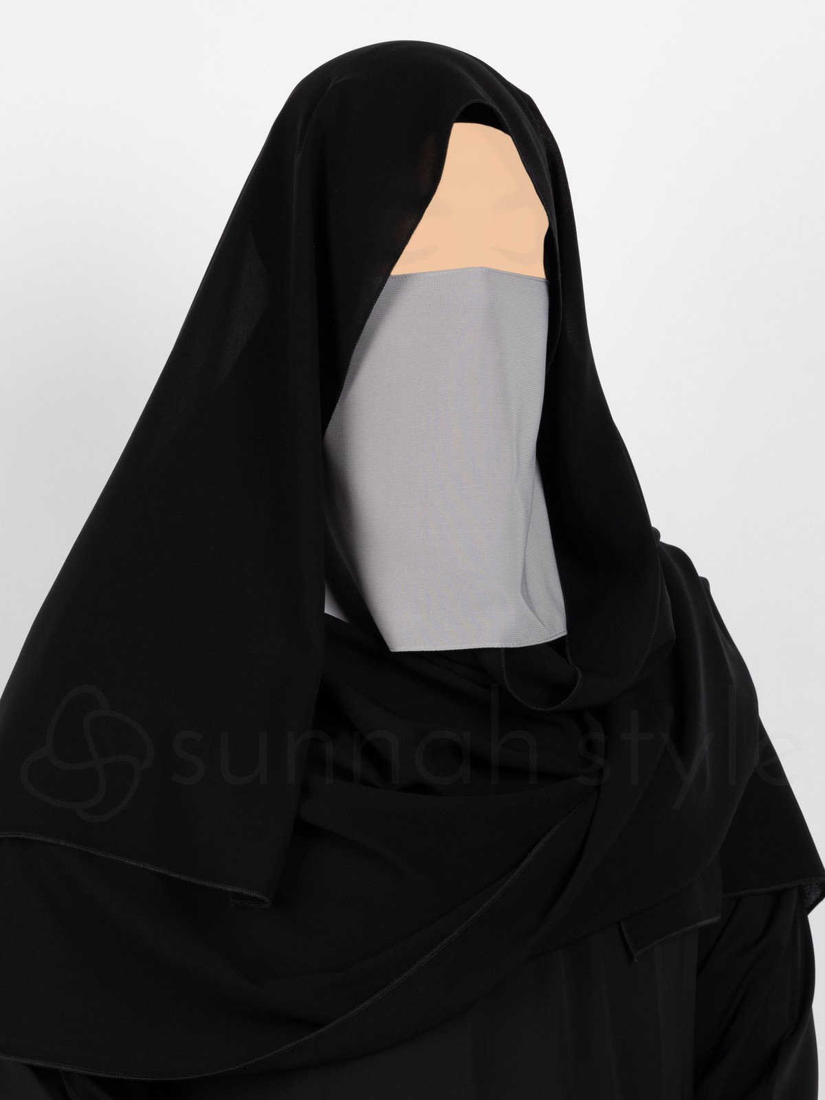Sunnah Style - Short Elastic Half Niqab (Cement)