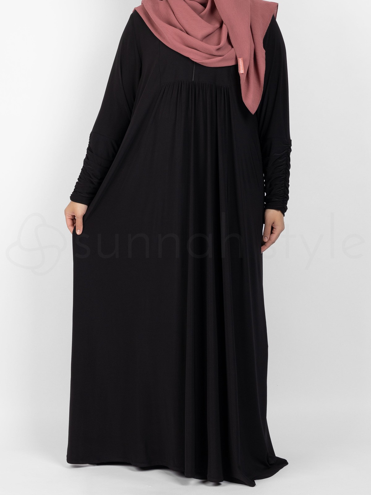 Sunnah Style - Flourish Jersey Abaya (Black)