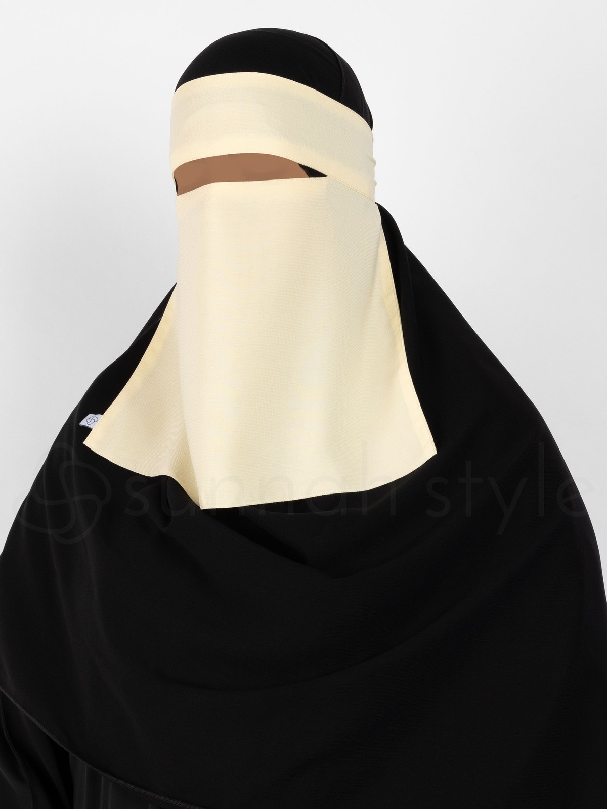 Sunnah Style - Short One Layer Niqab (Vanilla Cream)