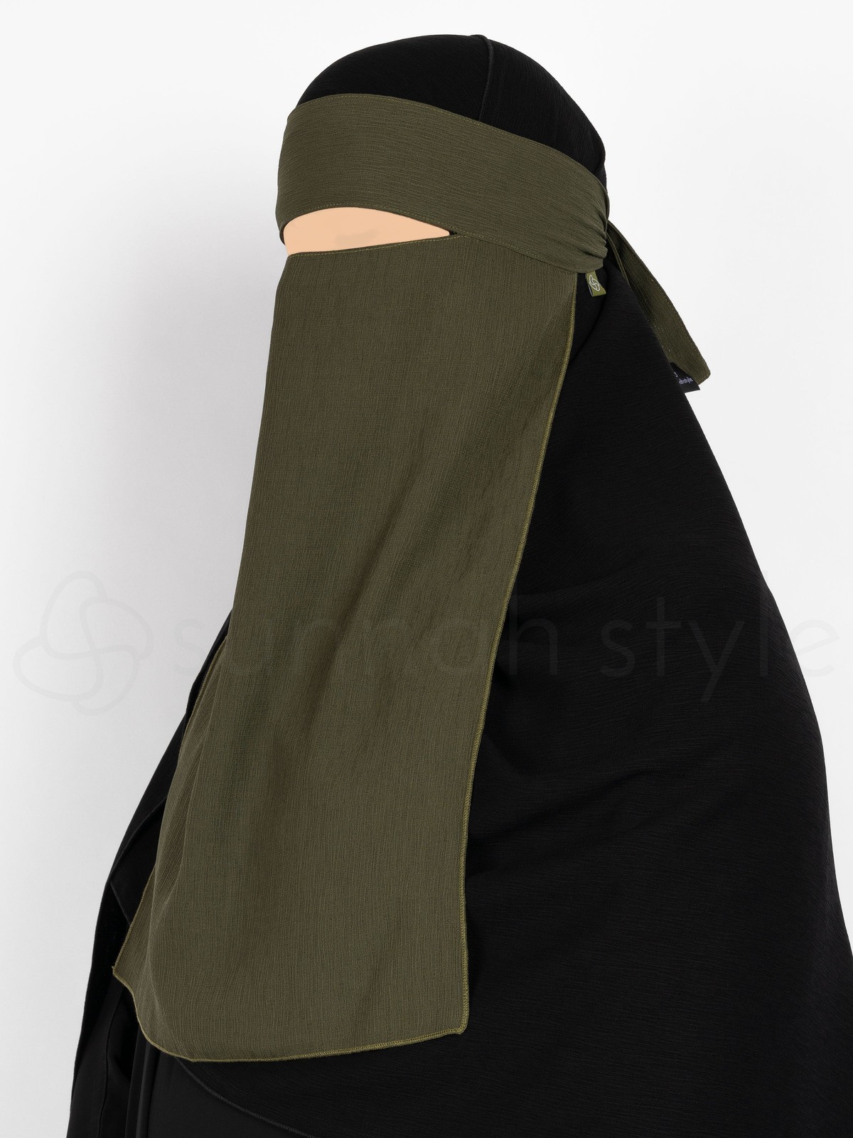 Sunnah Style - Brushed One Layer Niqab (Army)