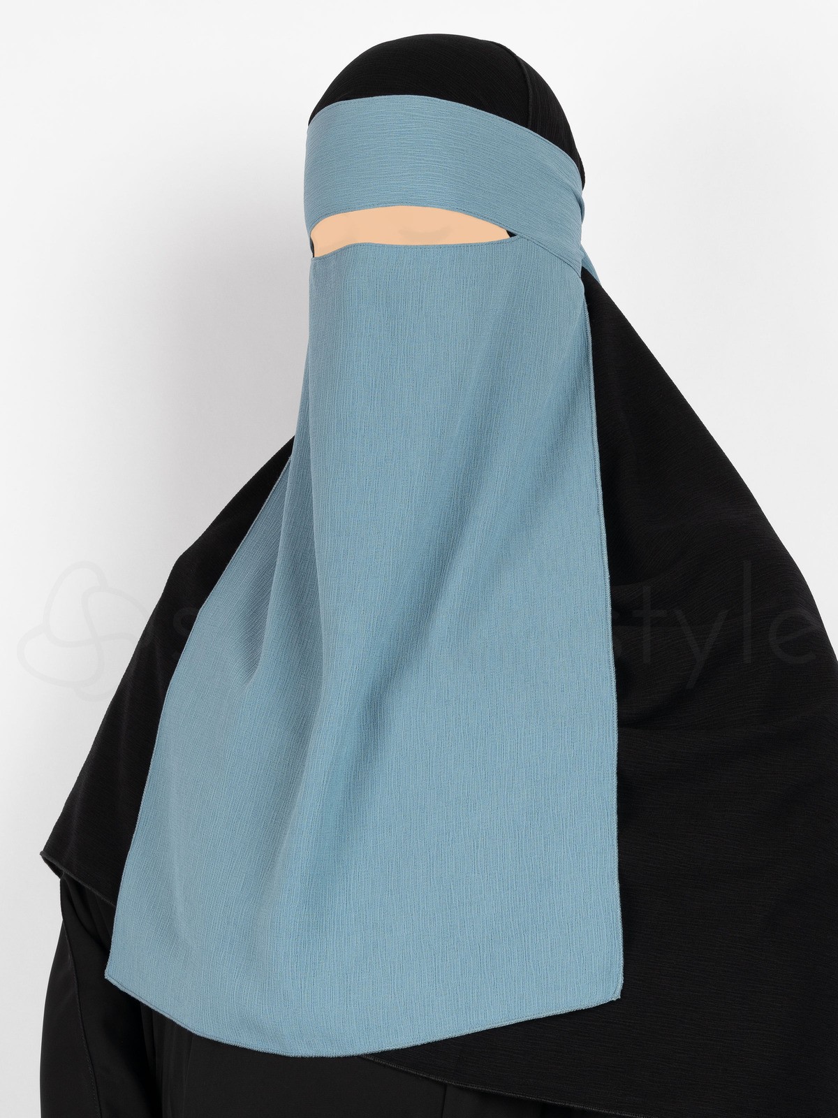 Sunnah Style - Brushed One Layer Niqab (Sky Blue)
