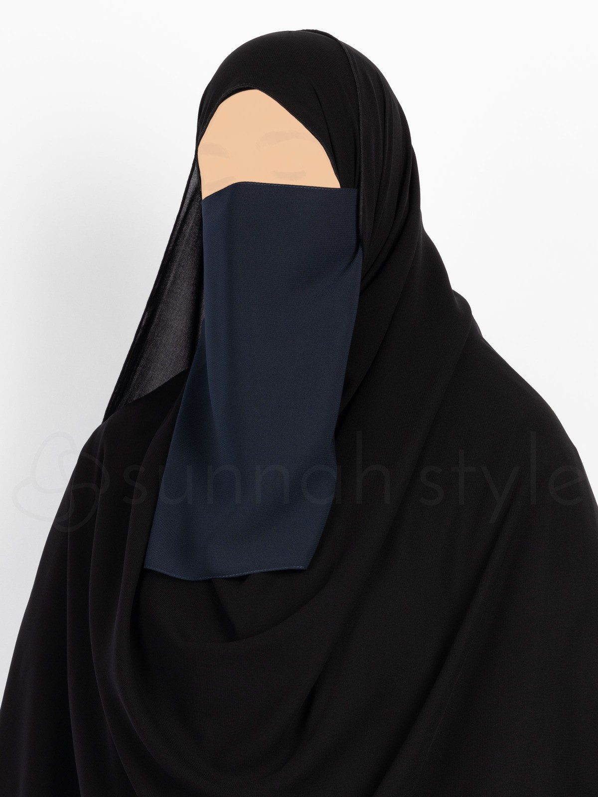 Sunnah Style - Elastic Half Niqab (Navy Blue)