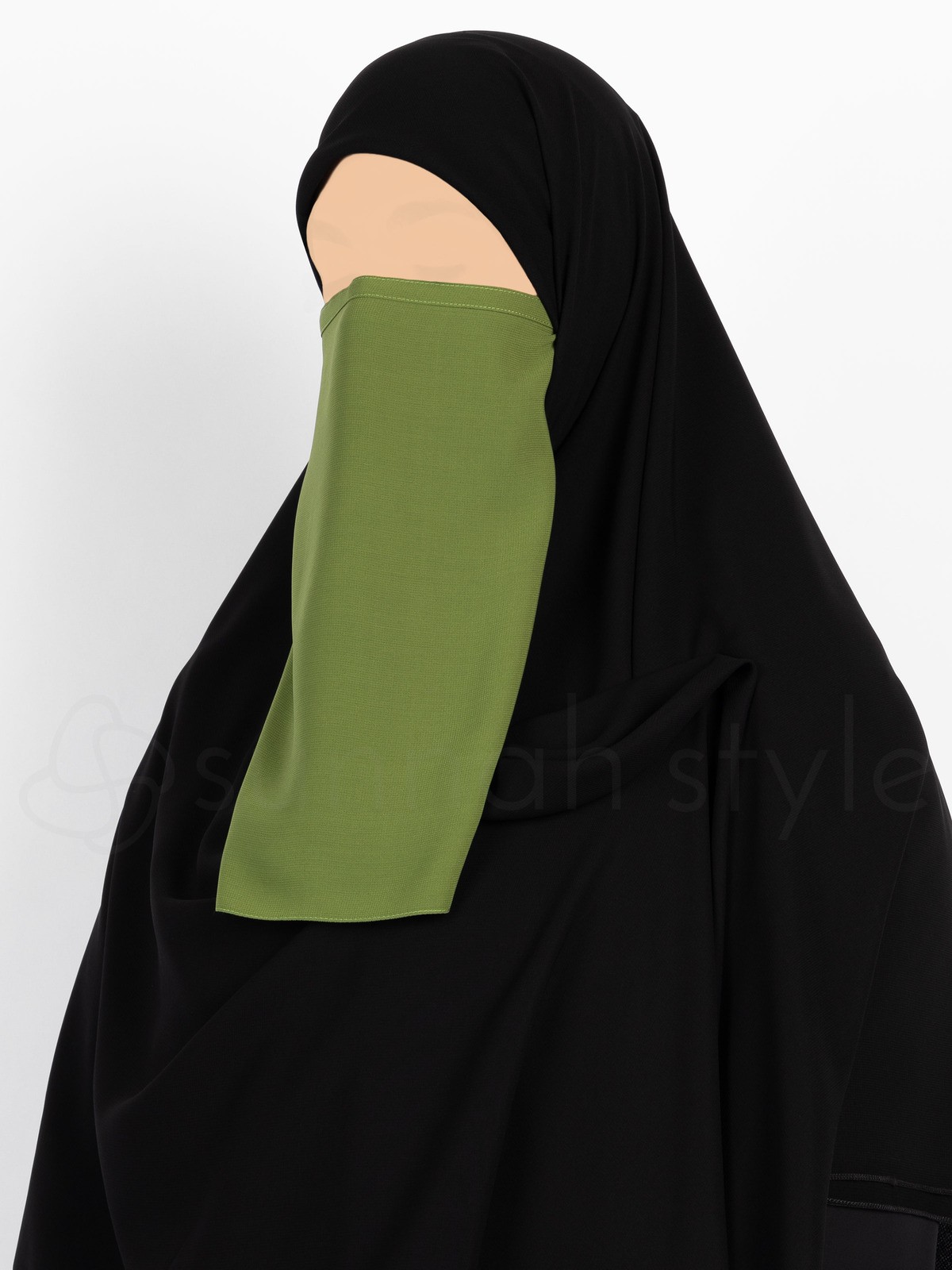 Sunnah Style - Tying Half Niqab (Olive)