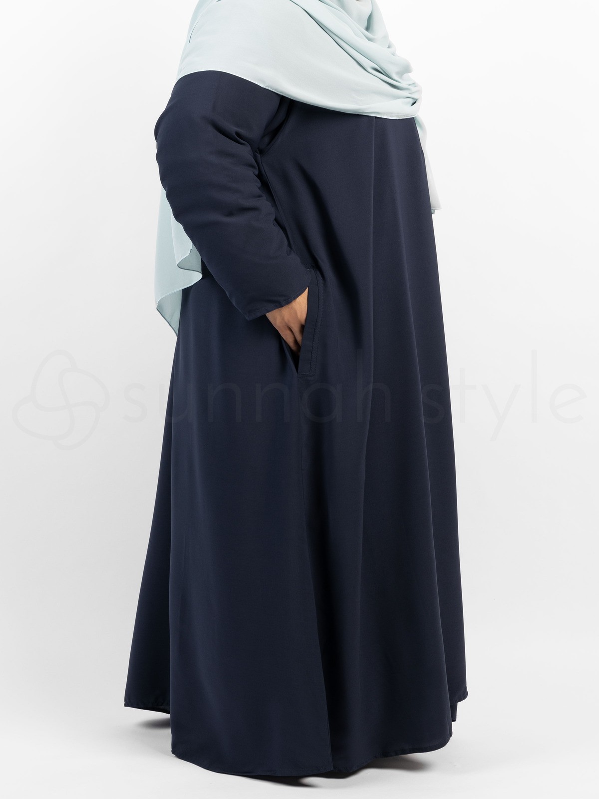 Sunnah Style - Plain Closed Abaya - PLUS (Navy Blue)