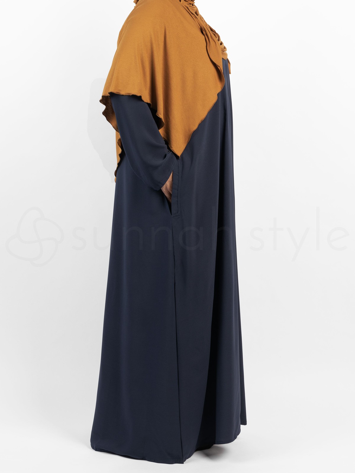 Sunnah Style - Plain Closed Abaya (Navy Blue)