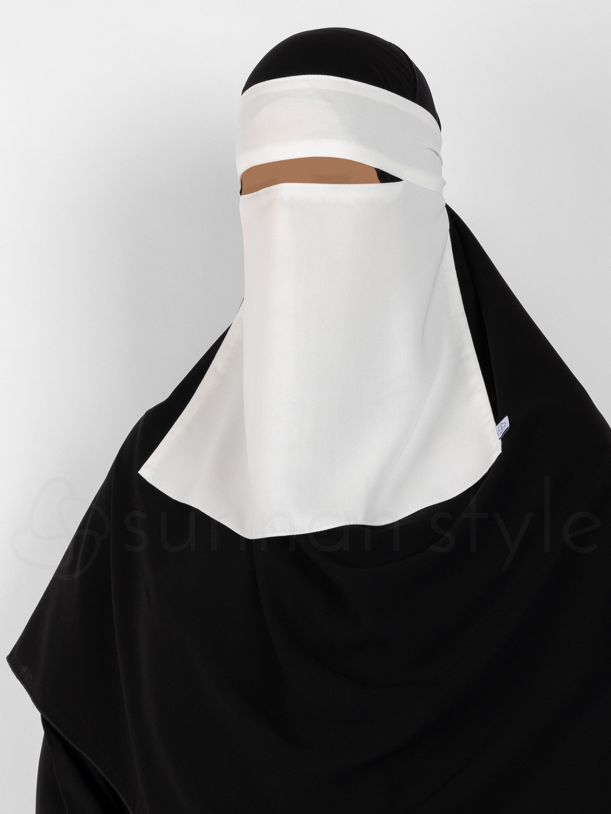 Sunnah Style - Short One Layer Niqab (White)