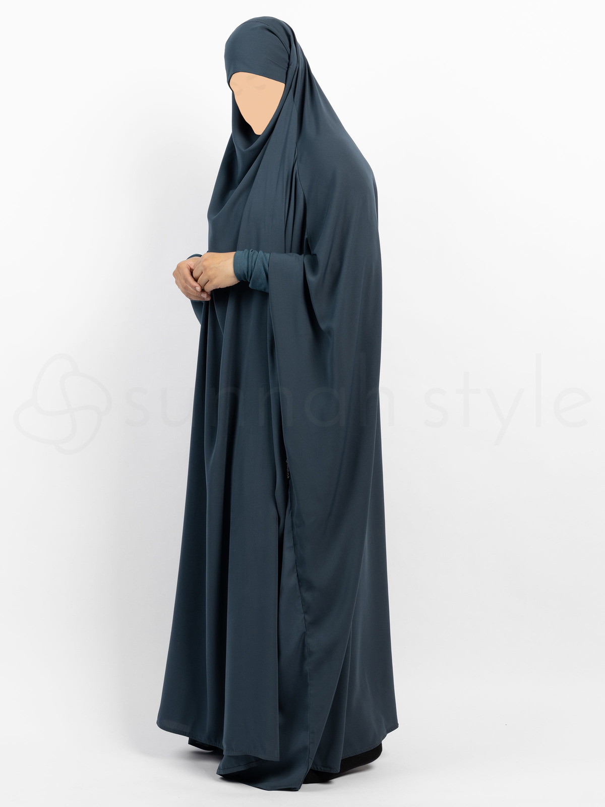 Sunnah Style - Plain Full Length Jilbab (Slate)