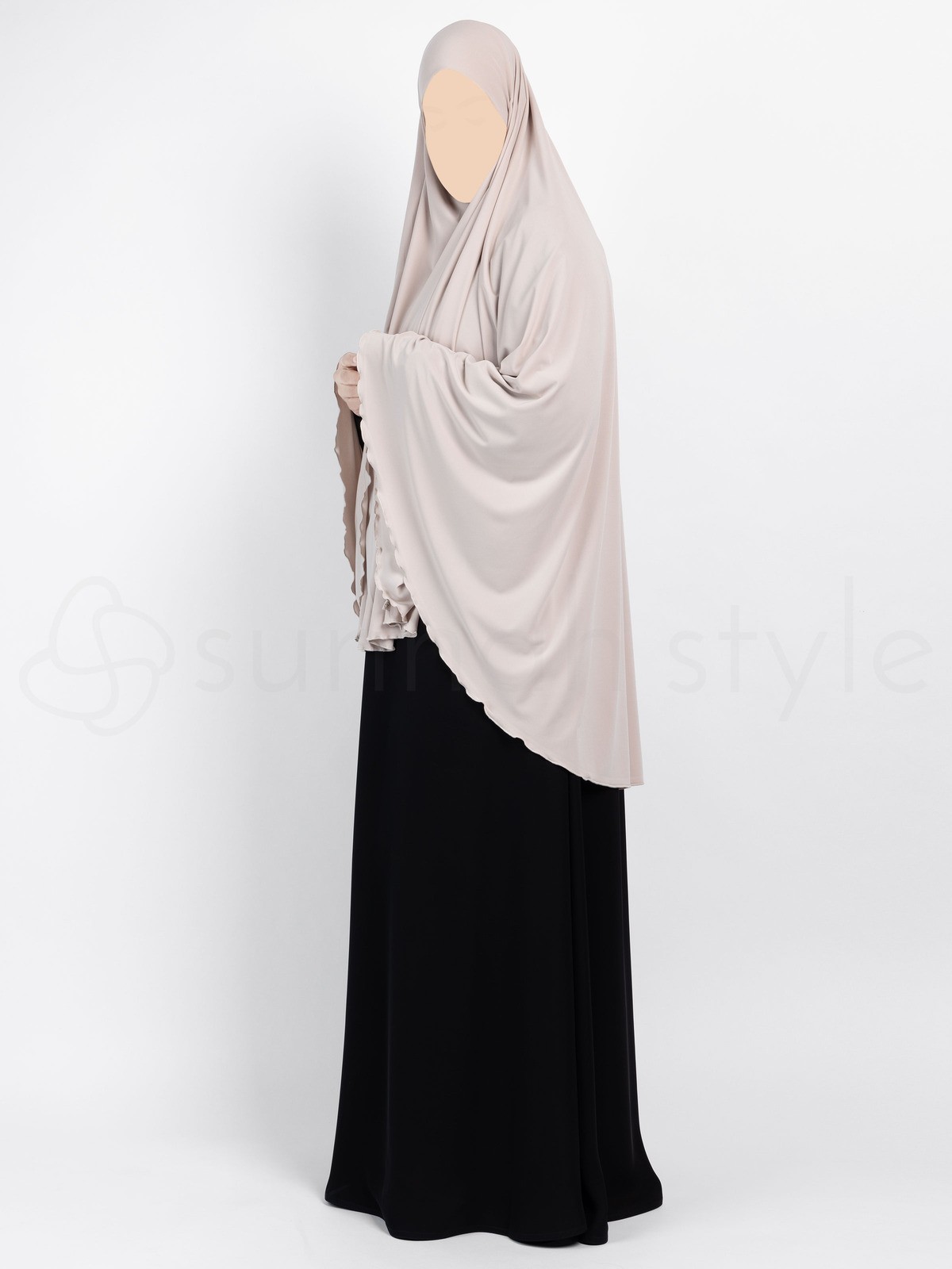 Sunnah Style - Jersey Khimar - Thigh Length (Latte)