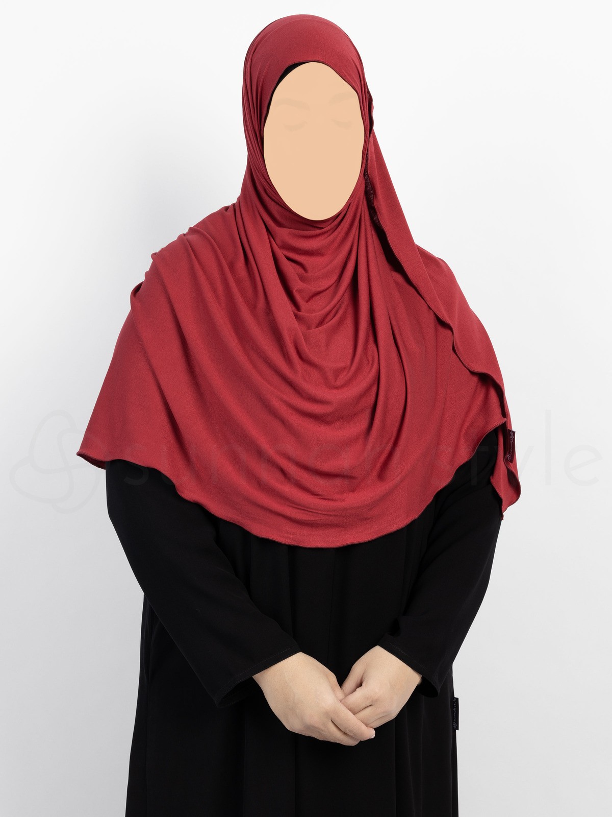 Sunnah Style Urban Shayla (Soft Jersey) - Large (Cherry)