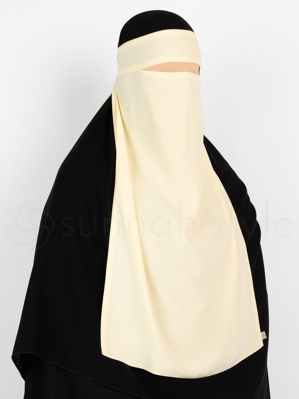 Sunnah Style - Long One Layer Niqab (Vanilla Cream)