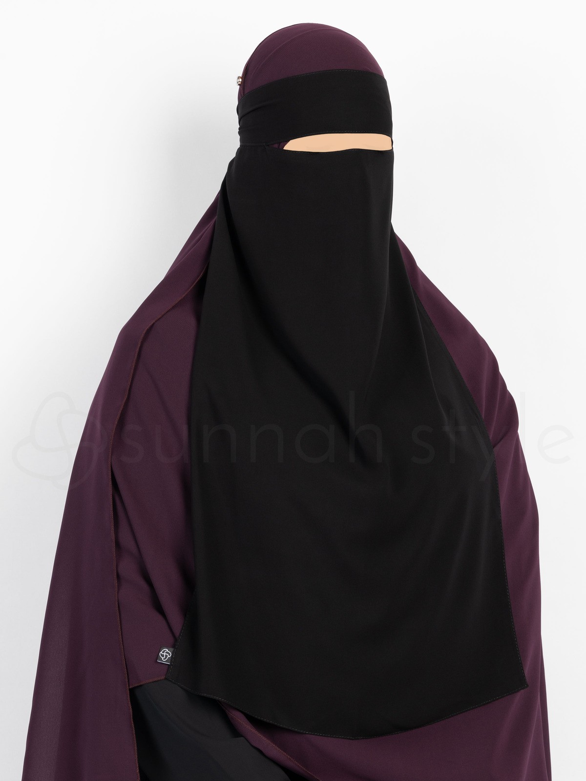 Sunnah Style - Long One Layer Niqab (Black)