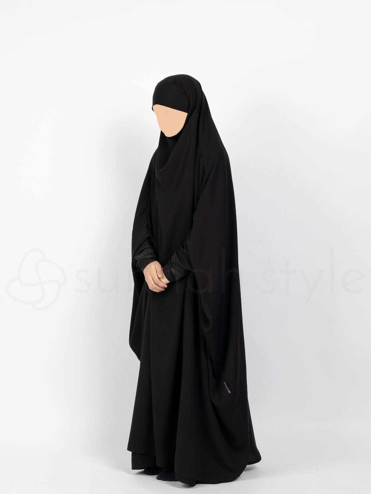 Sunnah Style - Girls Plain Full Length Jilbab (Black)