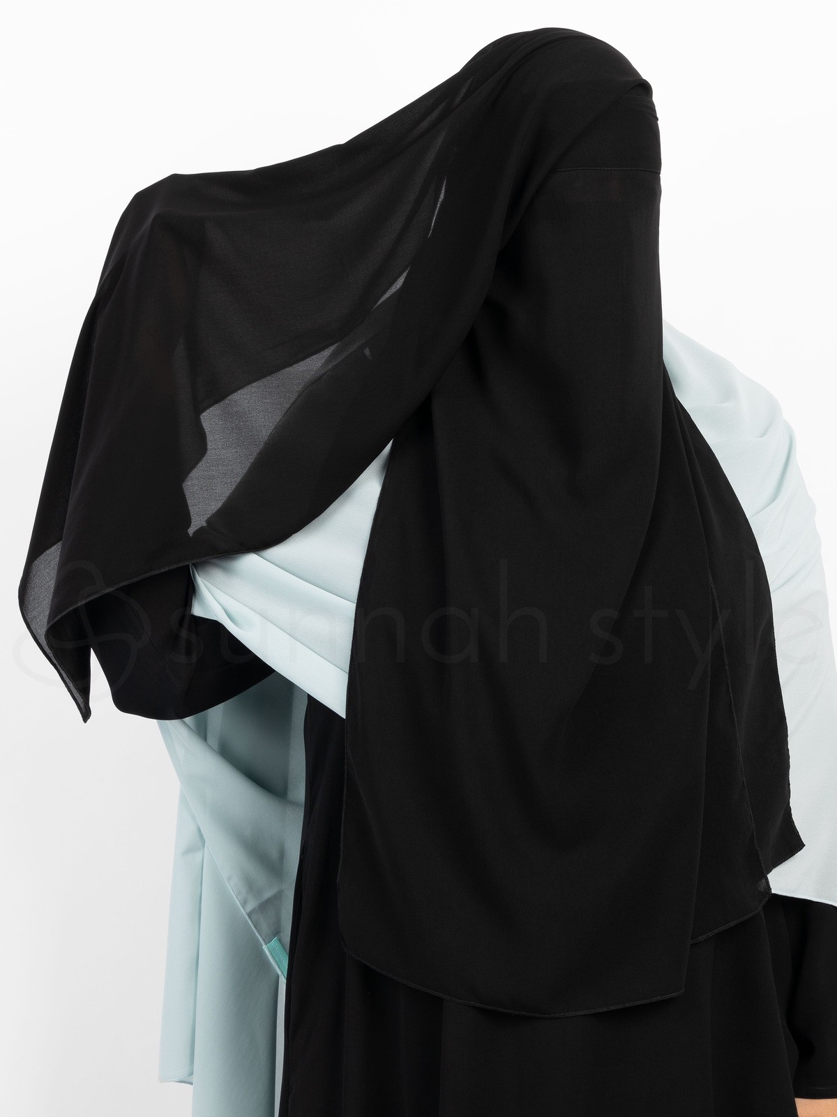 Sunnah Style - Long No-Pinch Three Layer Niqab (Black)