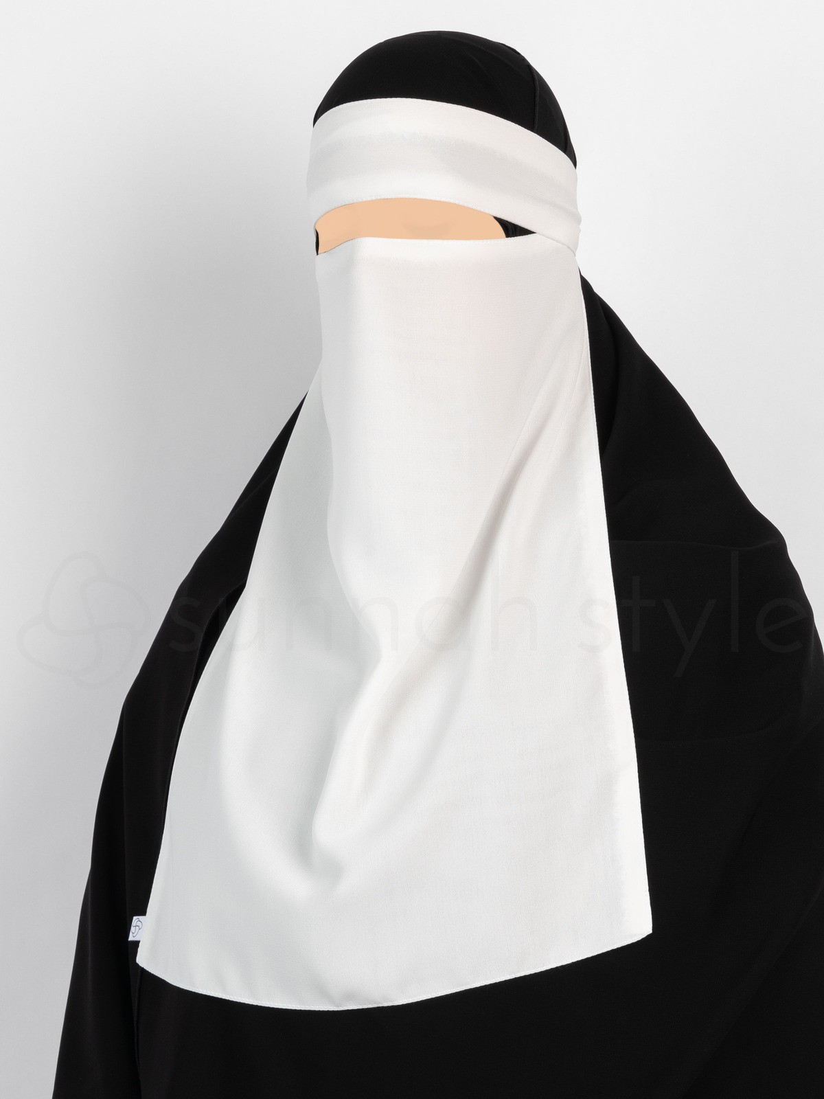 Sunnah Style - Pull-Down One Layer Niqab (White)