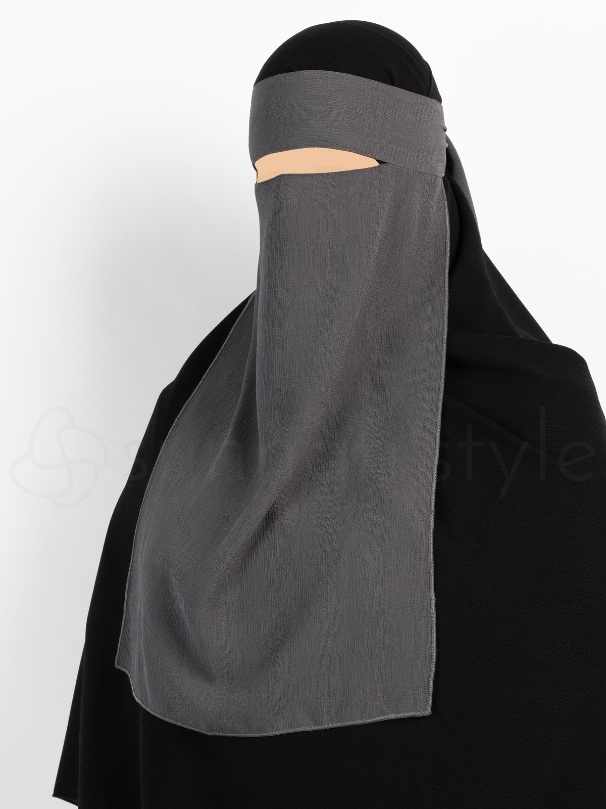 Sunnah Style - Brushed One Layer Niqab (Granite)