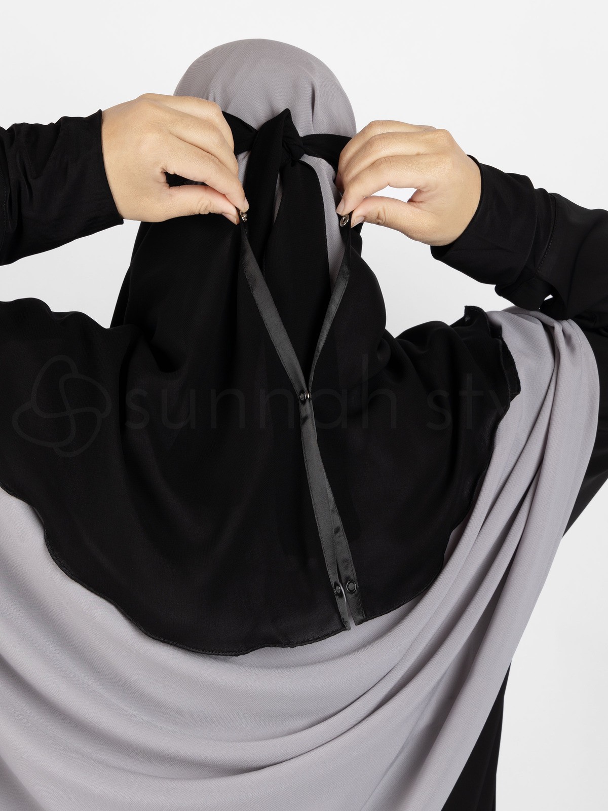 Sunnah Style - One Layer Snapp Niqab (Black)