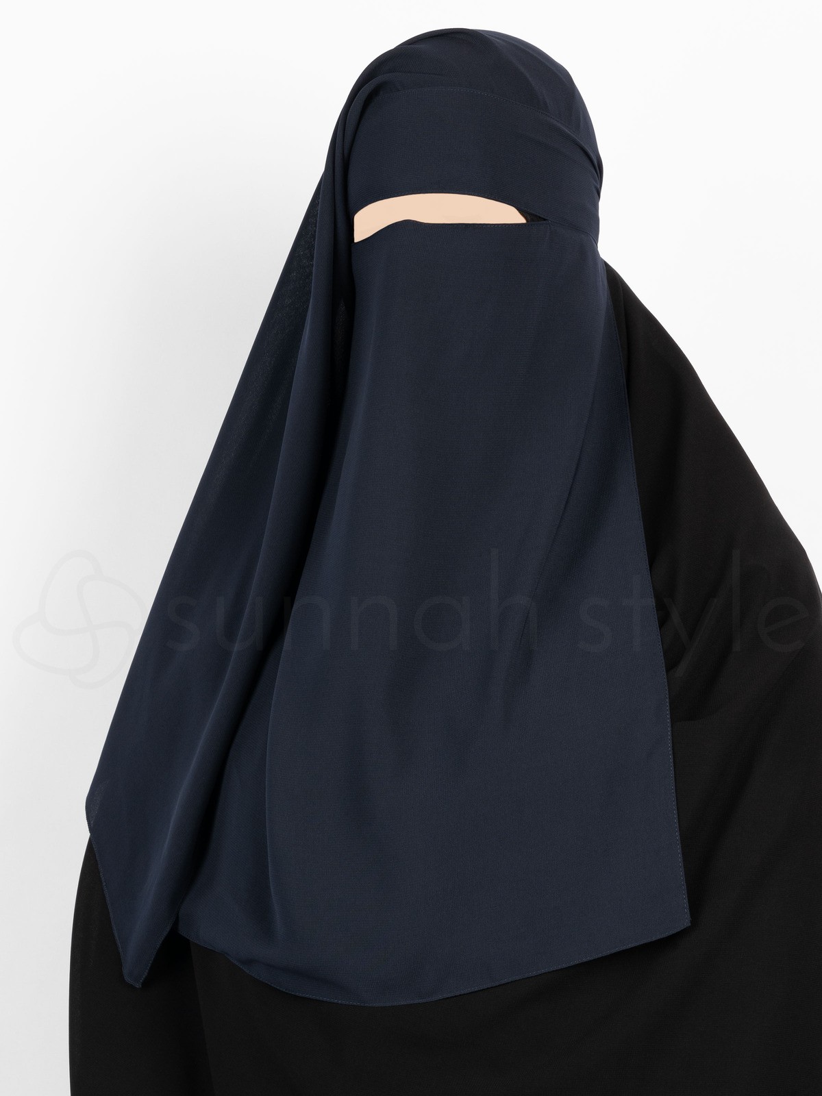 Sunnah Style - Two Layer Niqab (Navy Blue)