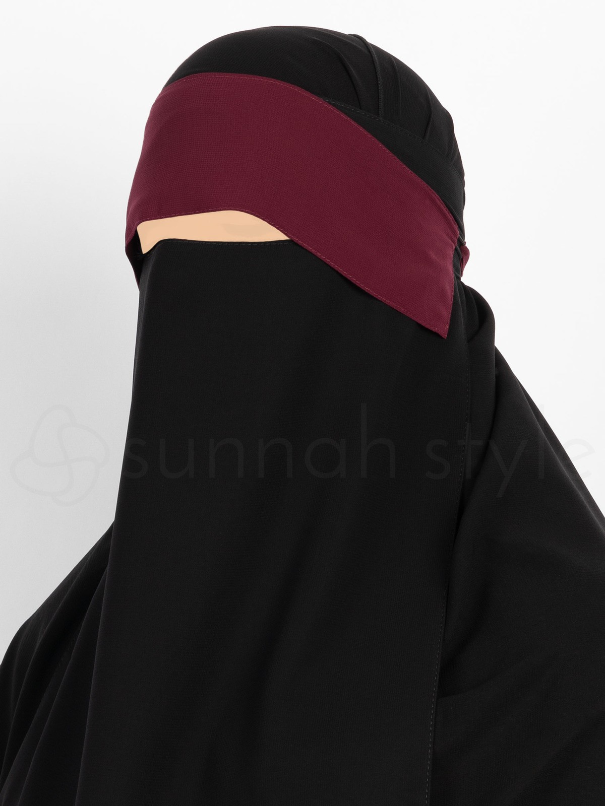 Sunnah Style - Adjustable Niqab Flap (Burgundy)