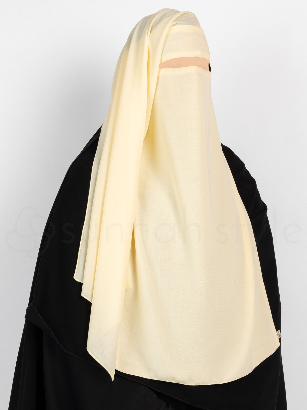 Sunnah Style - Long Two Layer Niqab (Vanilla Cream)