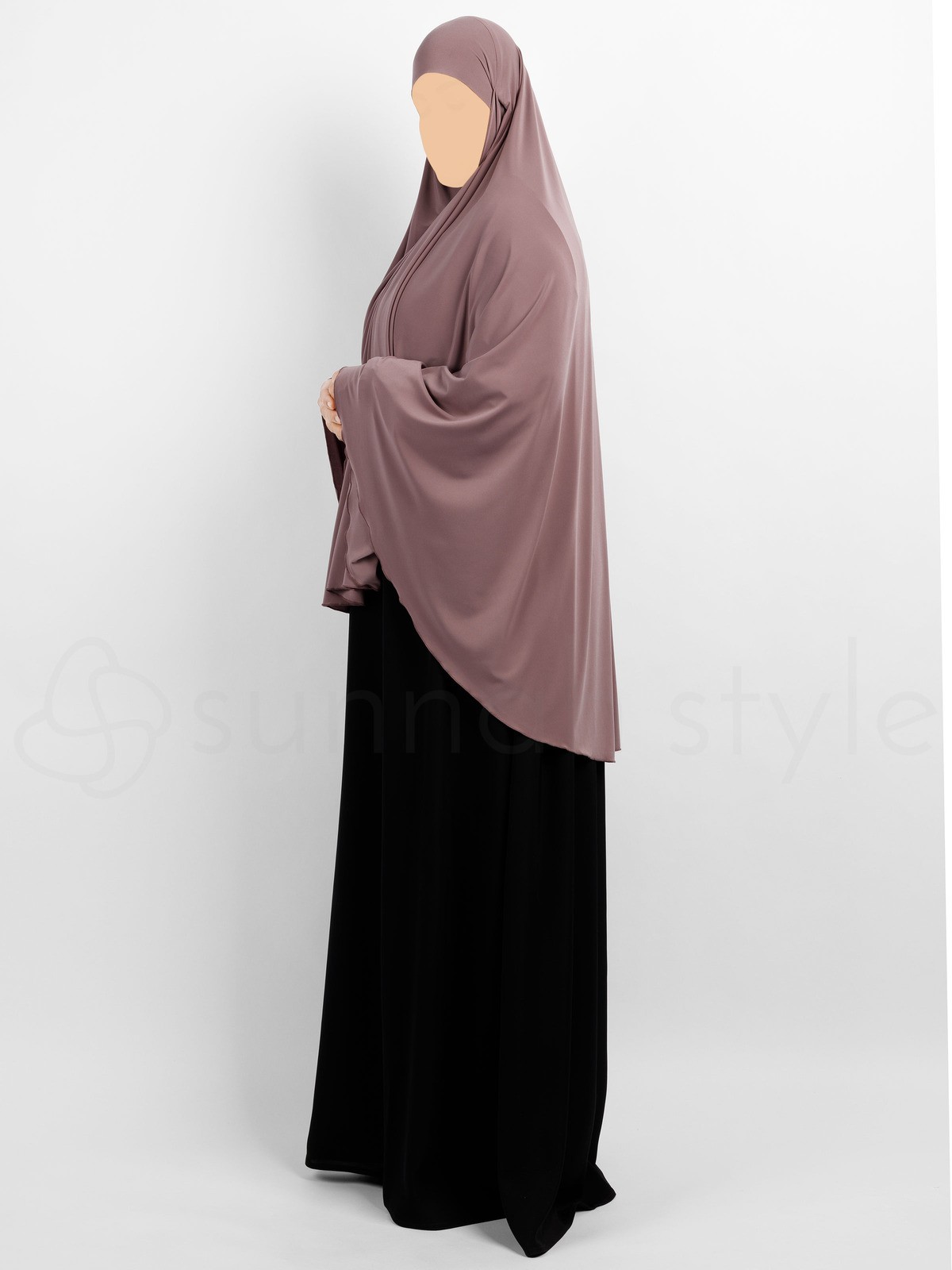 Sunnah Style - Jersey Khimar - Thigh Length (Twilight Mauve)