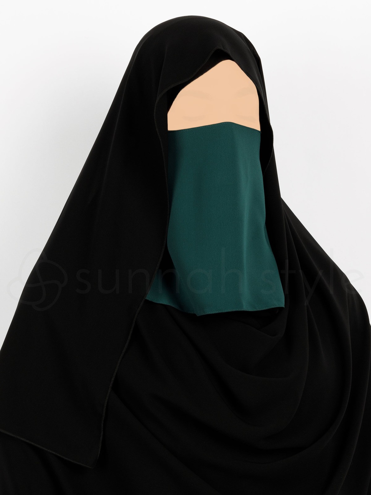 Sunnah Style - Short Elastic Half Niqab (Black)