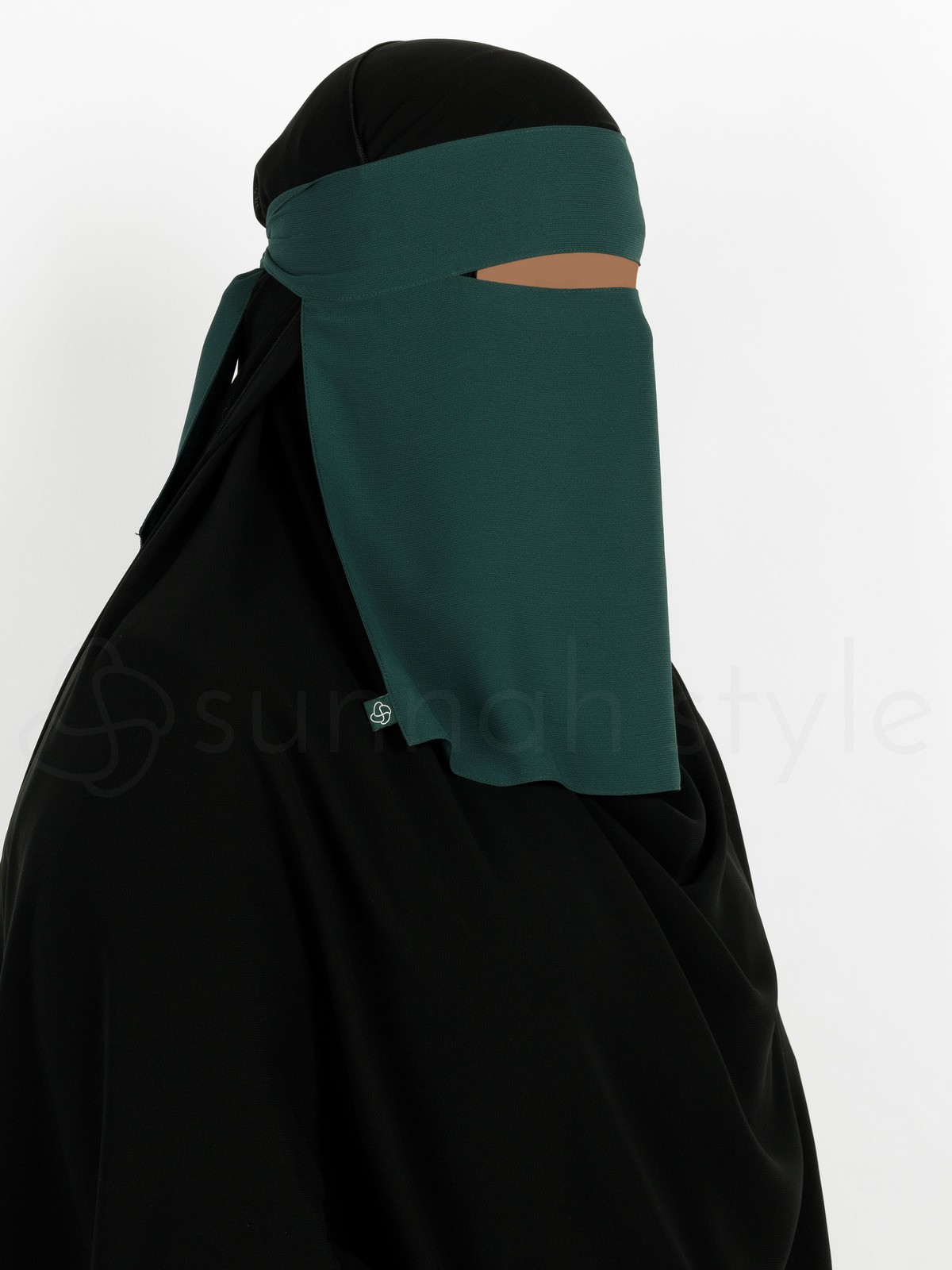 Sunnah Style - Short One Layer Niqab (Pine)