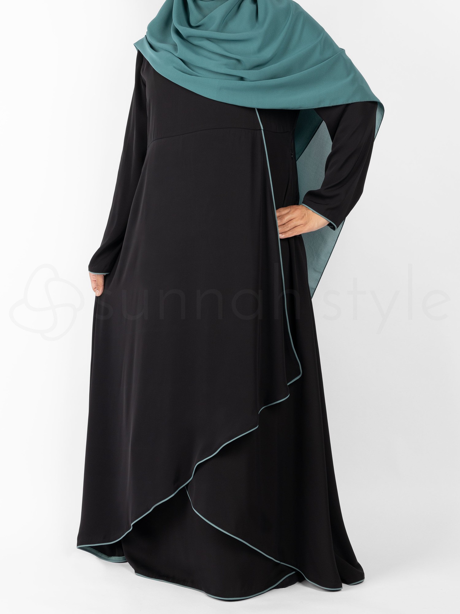 Umbrella Sleeves Layered Abaya – SK Abayas
