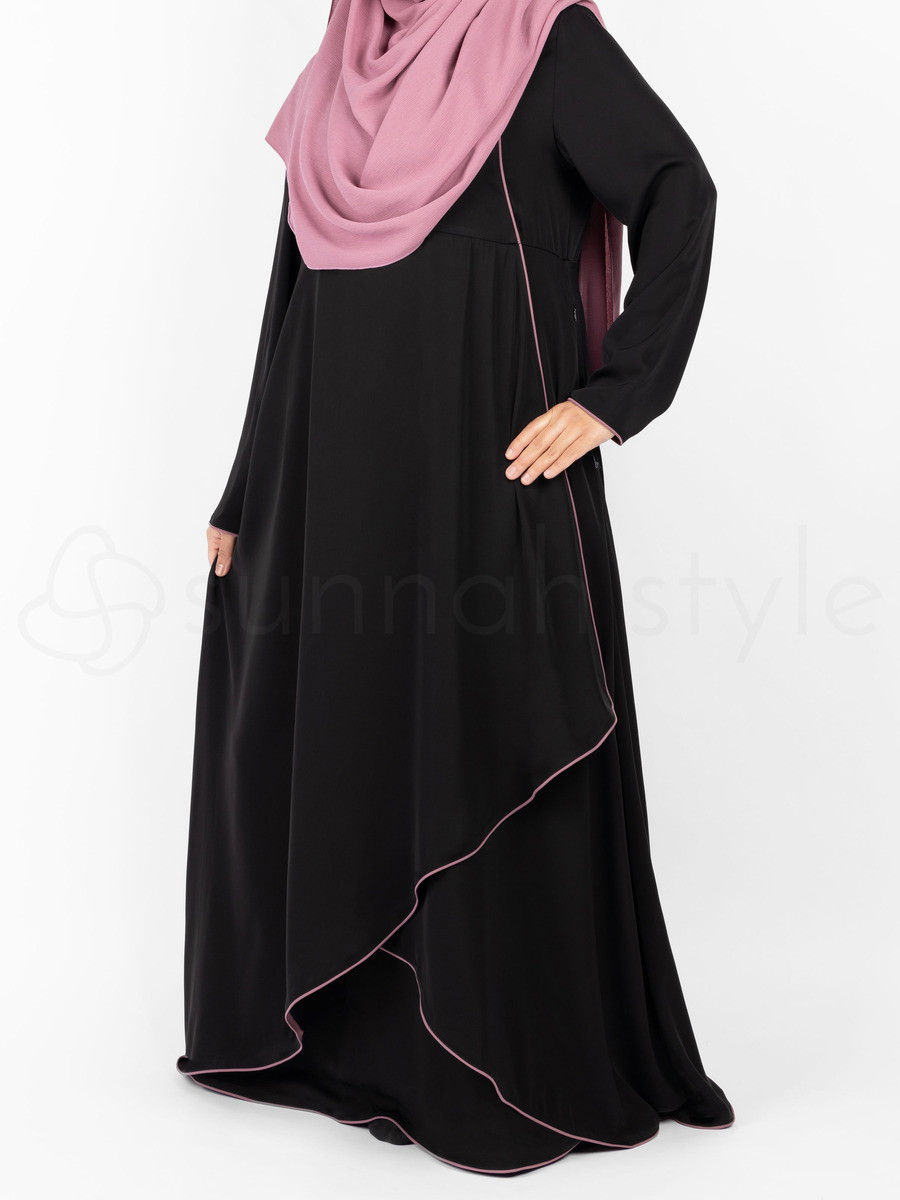 Sale Plum Purple Chiffon Layered Glam Abaya