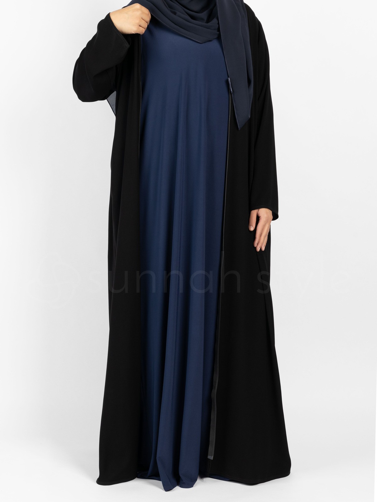Sunnah Style - Sleeveless Jersey Abaya (Navy Blue)
