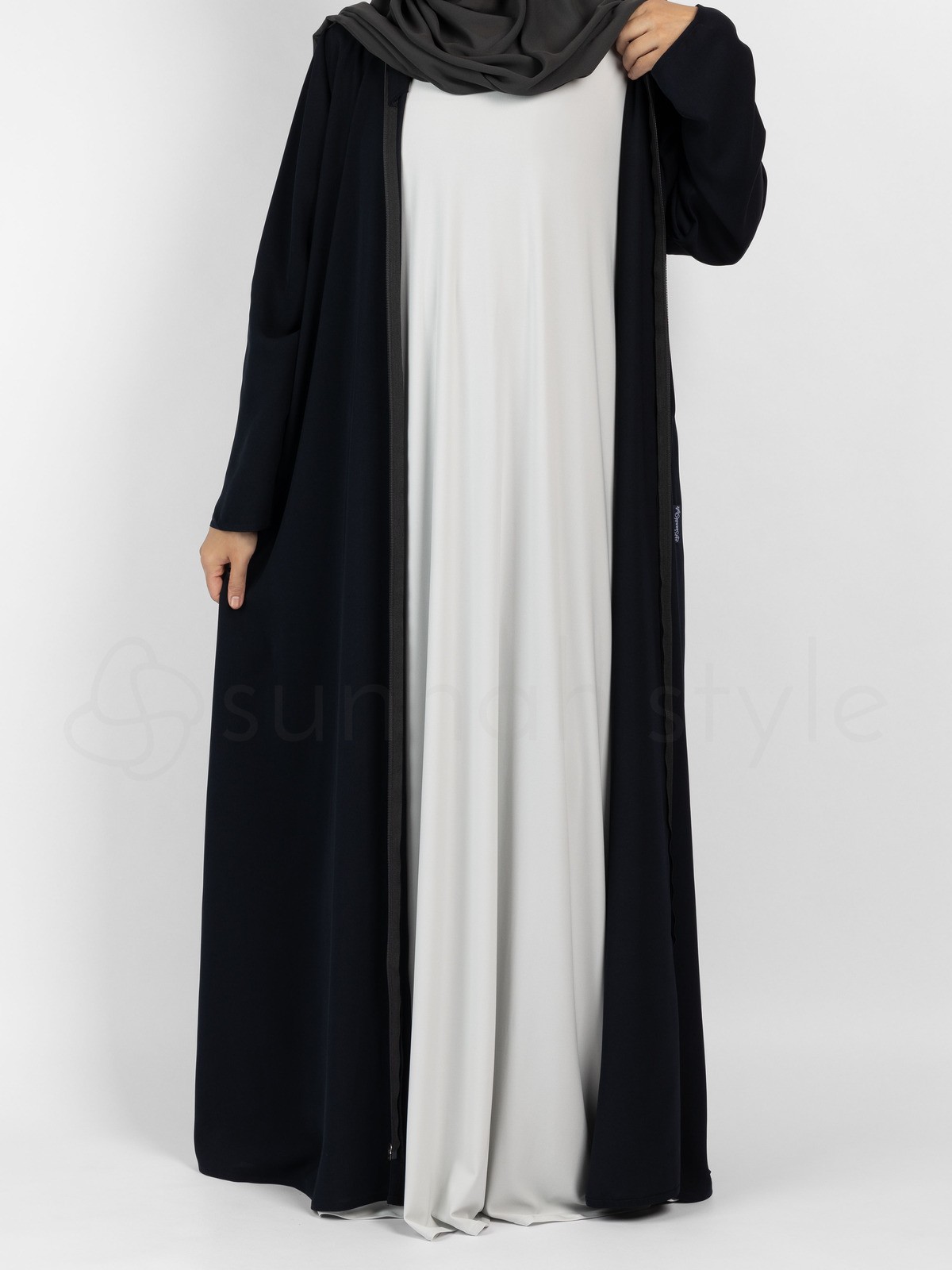 Sunnah Style - Sleeveless Jersey Abaya (Glacier Grey)