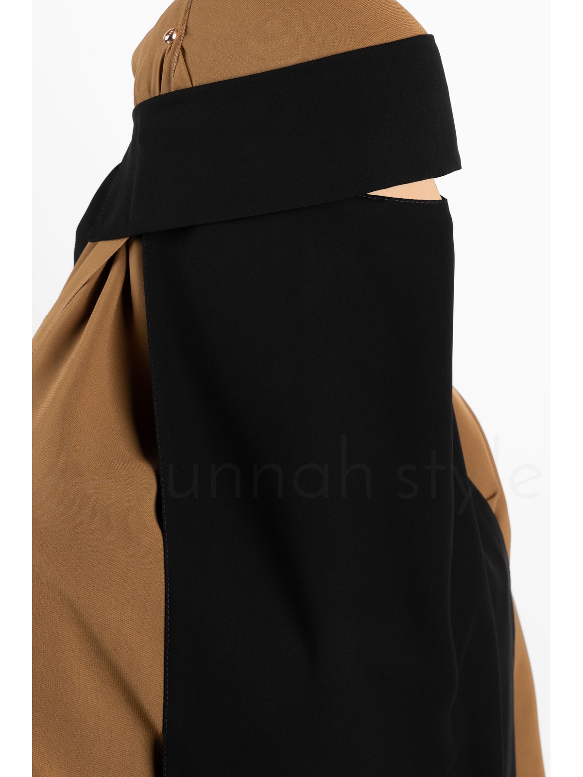 Sunnah Style - Long One Layer Flap Niqab (Black)