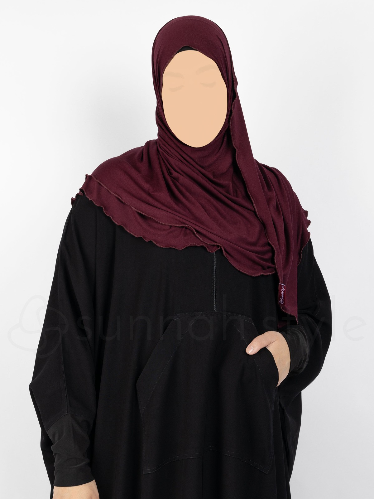 Sunnah Style - Urban Shayla (Soft Jersey) - Standard (Burgundy)