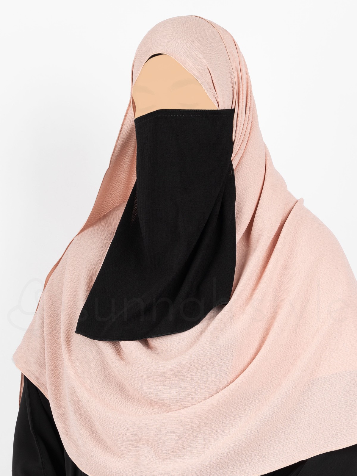 Sunnah Style - Brushed Half Niqab (Black)