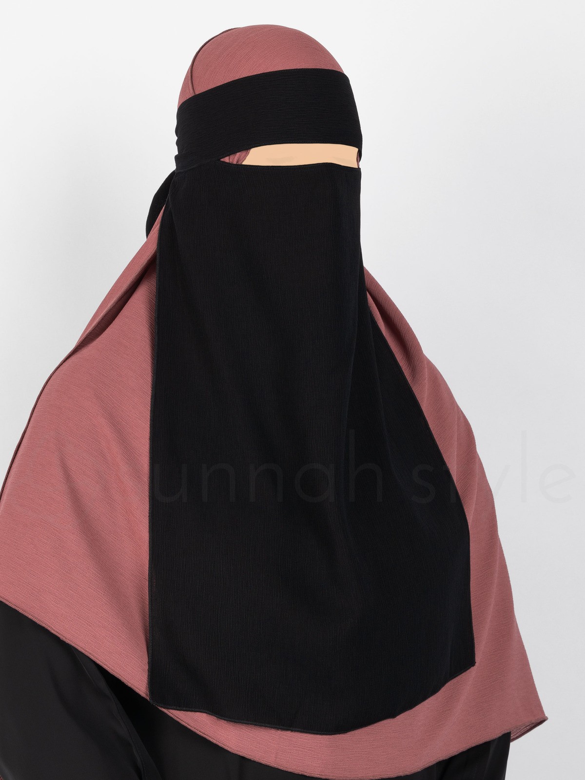 Sunnah Style - Brushed One Layer Niqab (Black)
