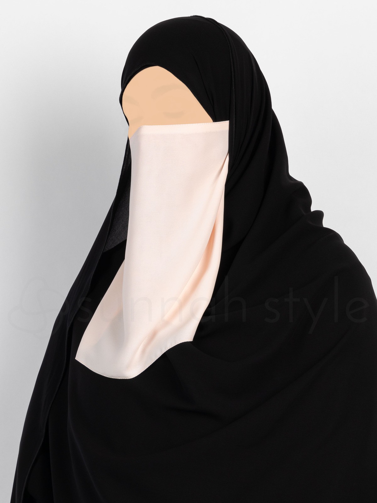 Sunnah Style - Elastic Half Niqab (Creamy Peach)