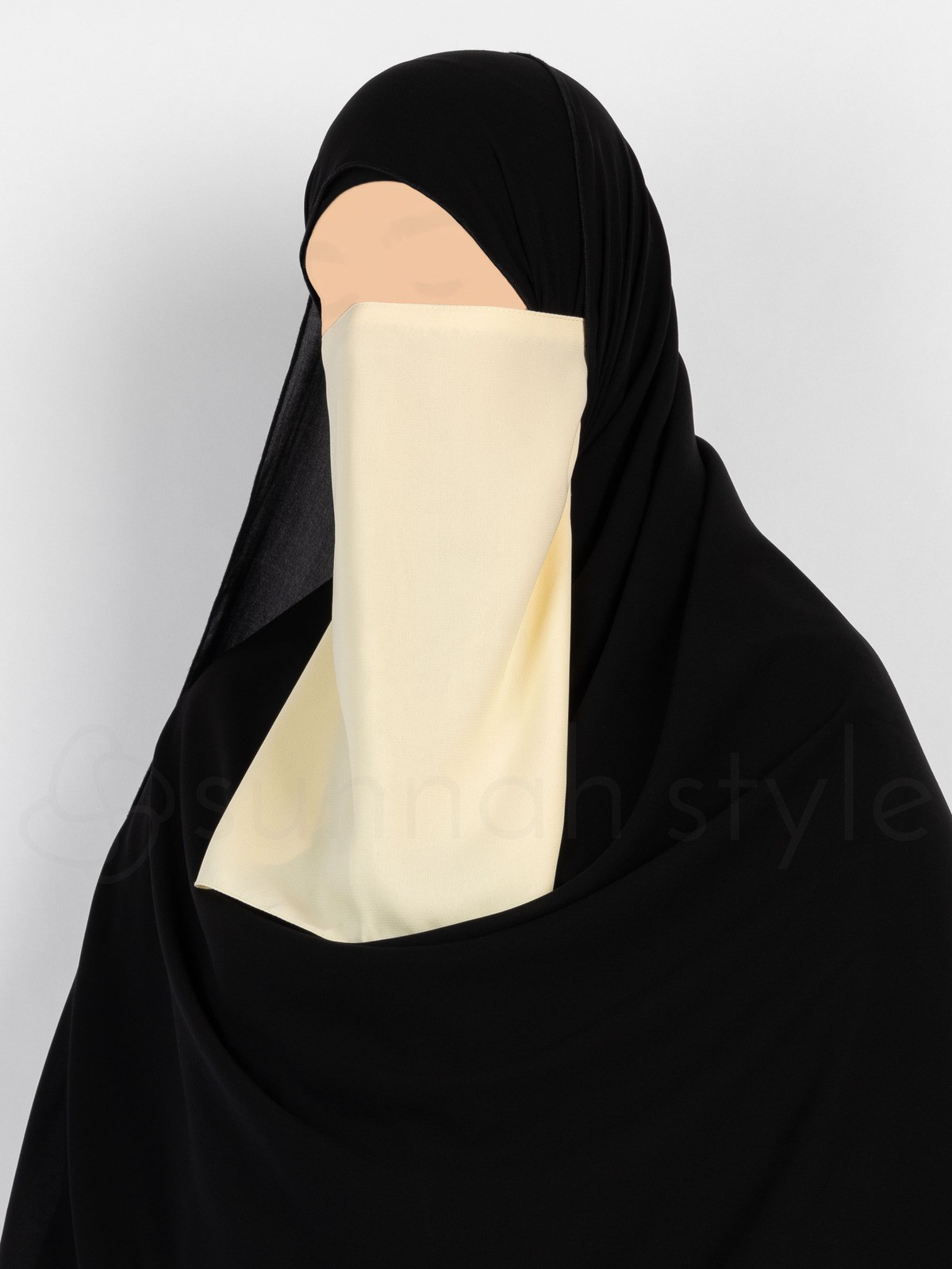Sunnah Style - Elastic Half Niqab (Vanilla Cream)