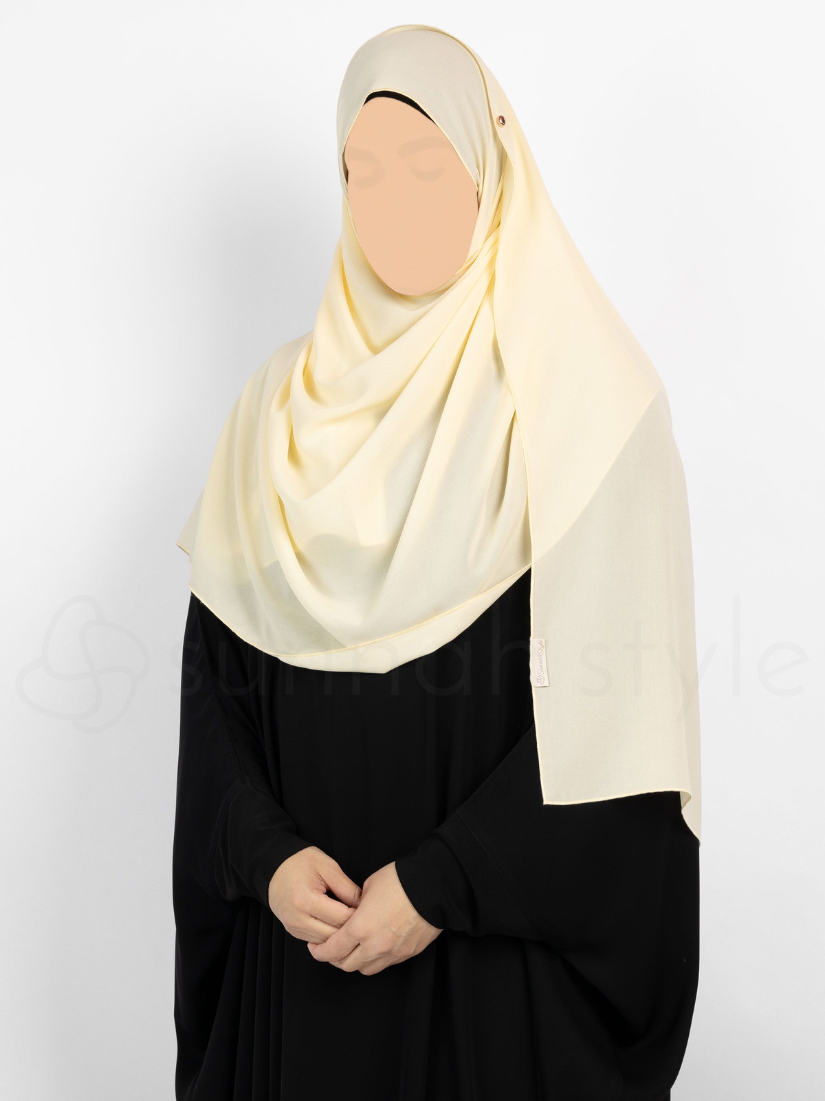 Sunnah Style - Essentials Shayla (Chiffon) - Large (Vanilla Cream)