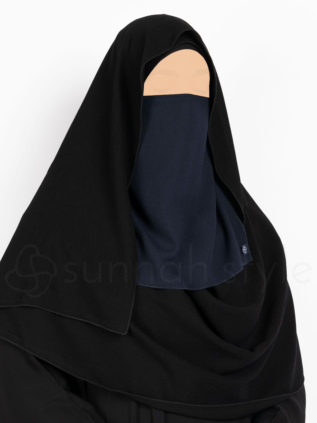 Sunnah Style - Brushed Half Niqab (Navy Blue)