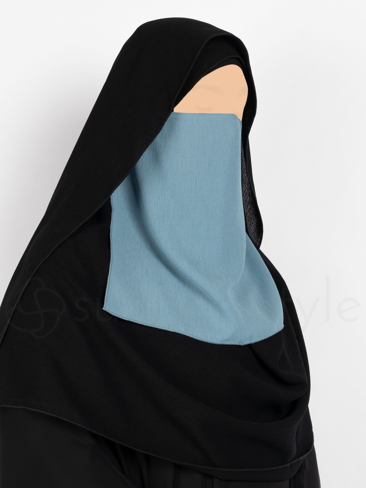 Sunnah Style - Brushed Half Niqab (Sky Blue)