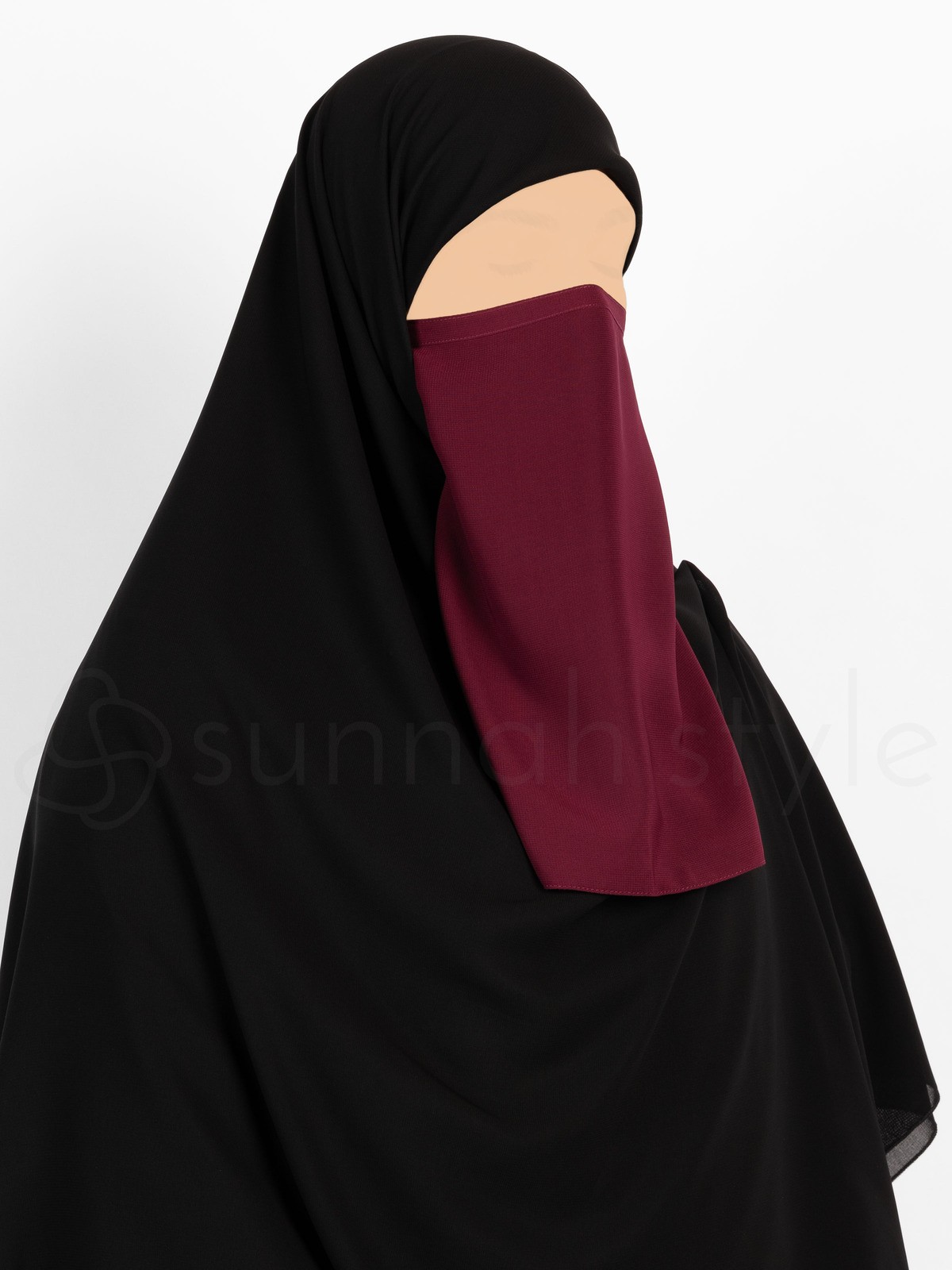 Sunnah Style - Tying Half Niqab (Burgundy)