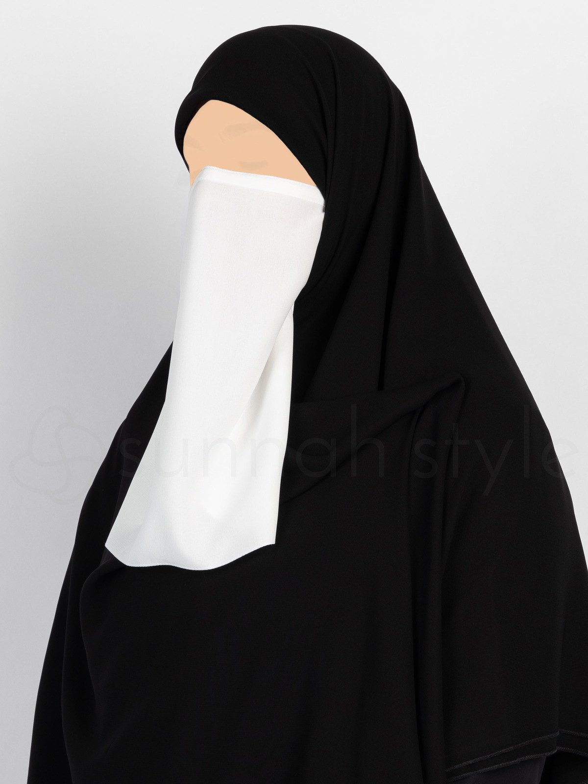 Sunnah Style - Tying Half Niqab (White)
